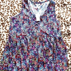 Maurices NWT floral babydoll tank! SOFT FABRIC